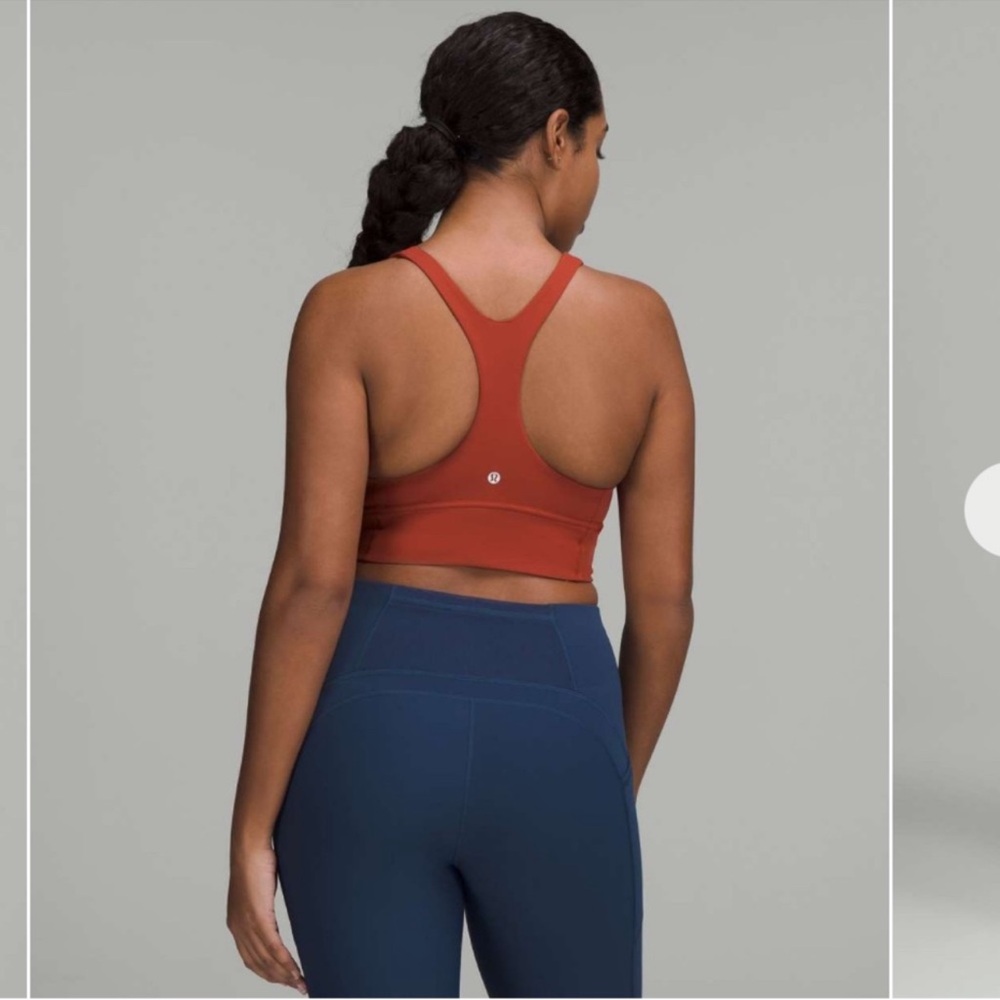 Lululemon Wunder Train Longline Bra Medium Support, Cayenne, 6